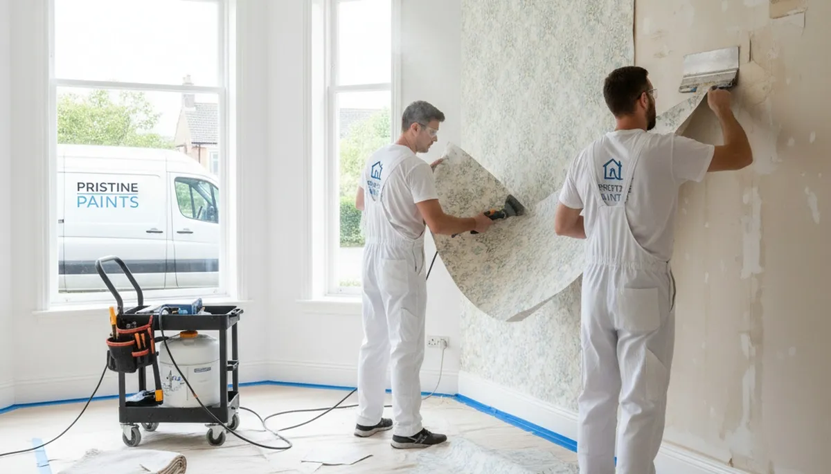 Professional wallpaper removal and wall prep in Mansfield, MA by expert house painters